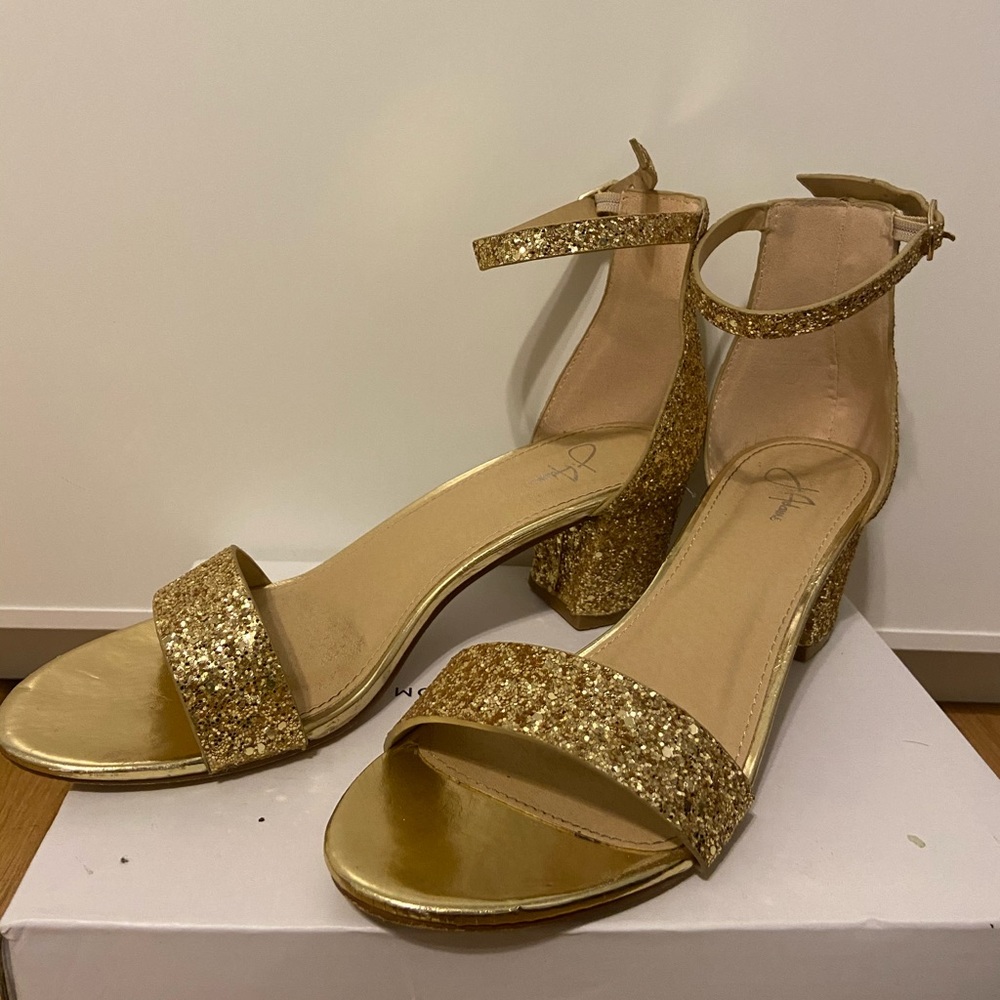 Gold Sparkly Heels